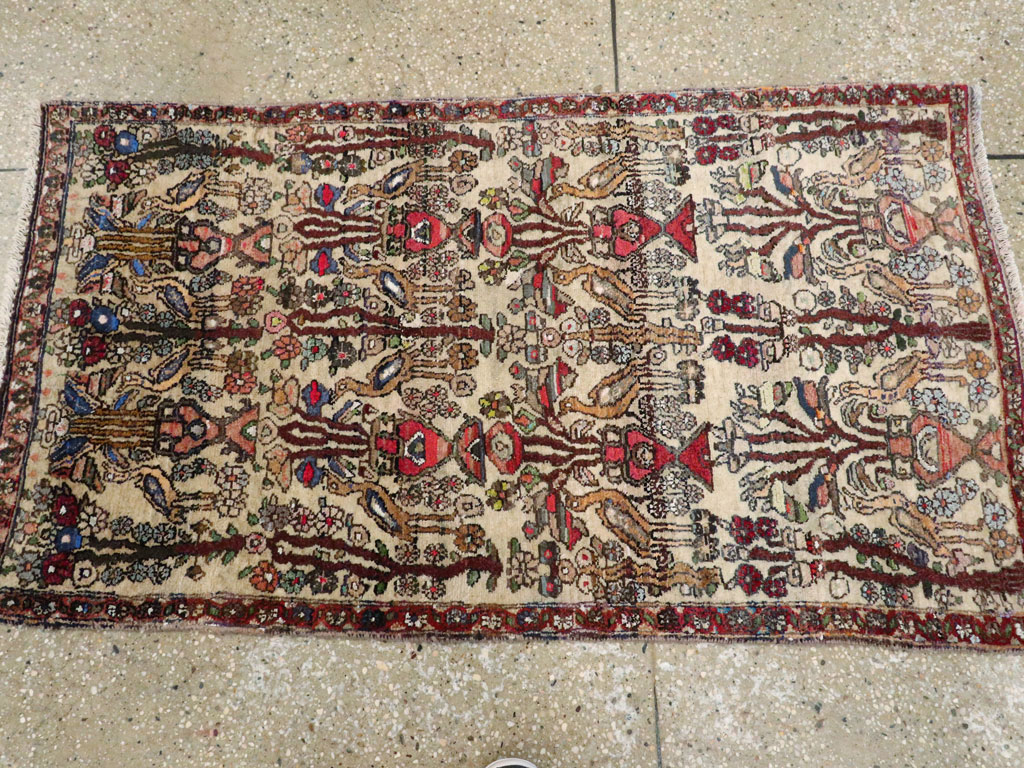 Vintage Persian Malayer Pictorial Rug, No.19284 - Gss