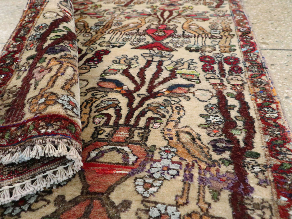 Vintage Persian Malayer Pictorial Rug, No.19284 - Gss