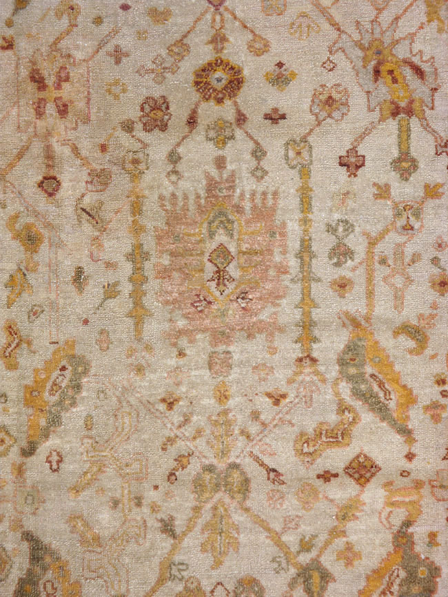 Antique Turkish Oushak Carpet, No.19942 - Gss