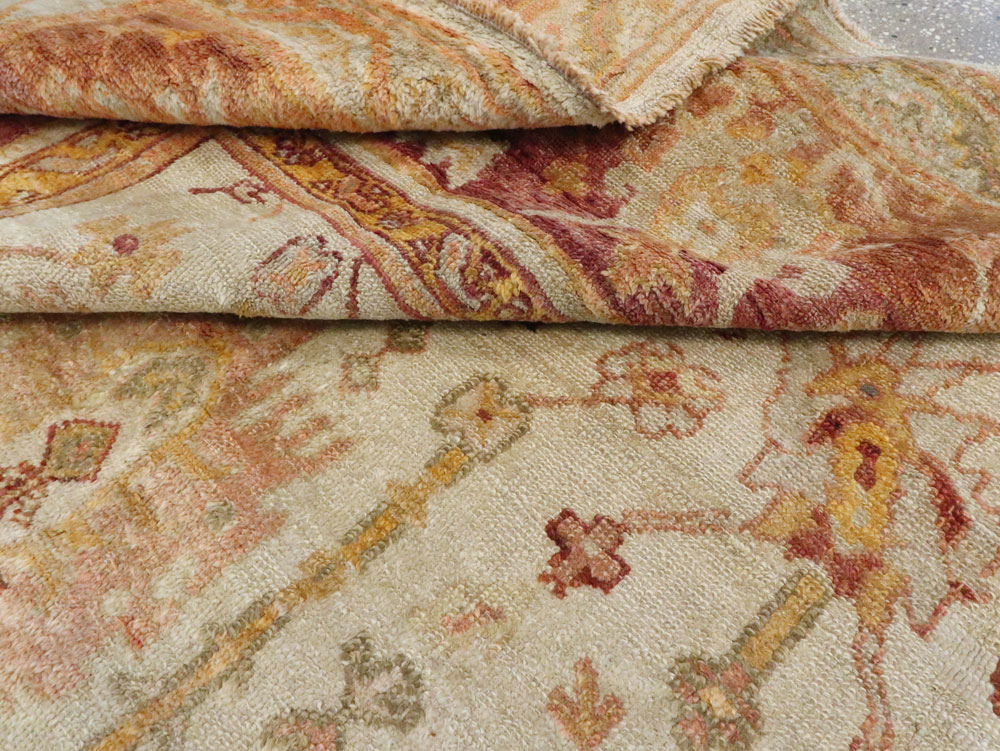 Antique Turkish Oushak Carpet, No.19942 - Gss