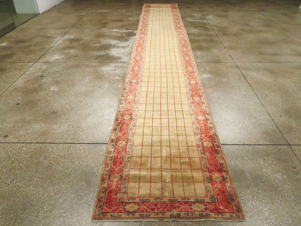 Antique Turkish Borlou Oushak Runner, No.19945 - Gss