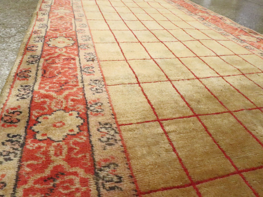 Antique Turkish Borlou Oushak Runner, No.19945 - Gss