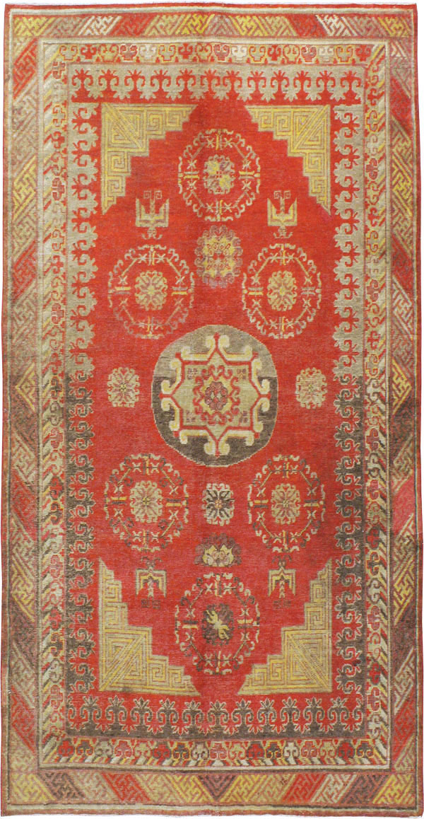 Vintage East Turkestan Khotan Carpet, No.19985 - Gss