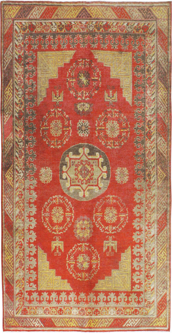 Vintage East Turkestan Khotan Carpet, No.19985 - Gss