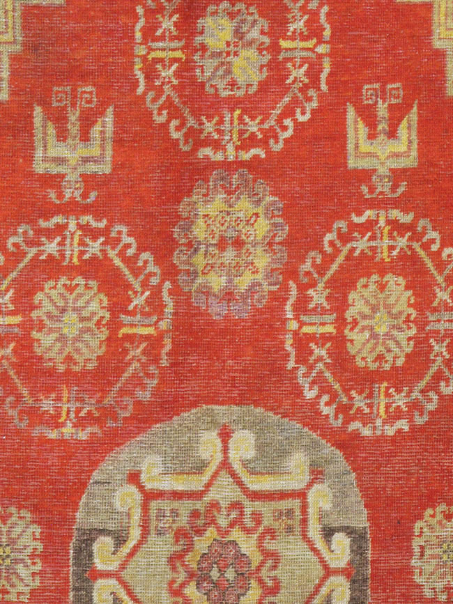 Vintage East Turkestan Khotan Carpet, No.19985 - Gss