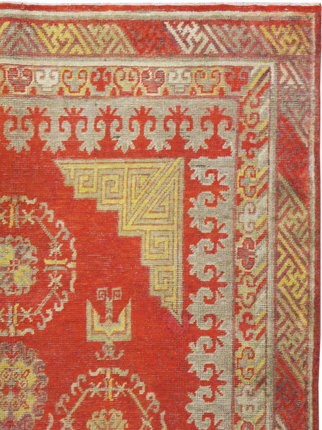 Vintage East Turkestan Khotan Carpet, No.19985 - Gss