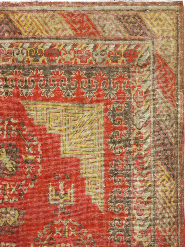 Vintage East Turkestan Khotan Carpet, No.19985 - Gss