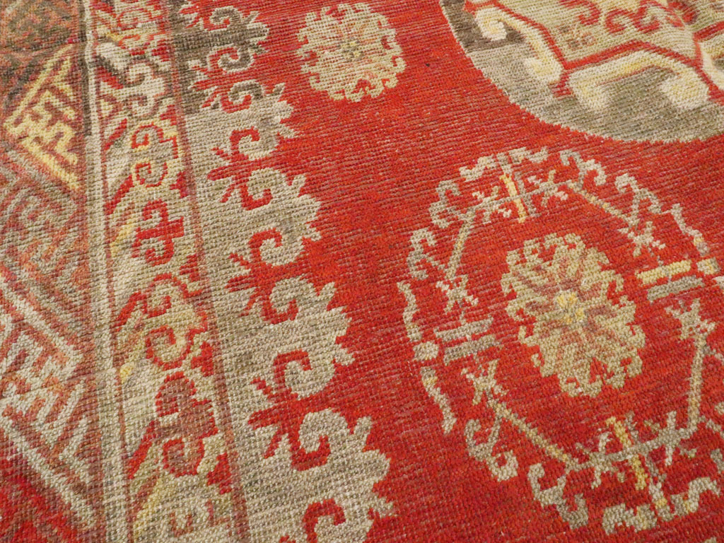 Vintage East Turkestan Khotan Carpet, No.19985 - Gss
