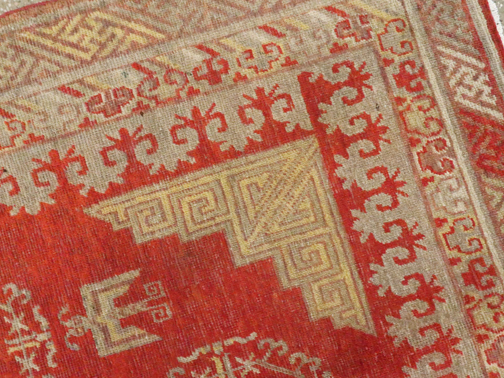 Vintage East Turkestan Khotan Carpet, No.19985 - Gss