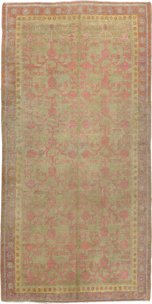 Vintage East Turkestan Khotan Rug, No.19990 - Gss