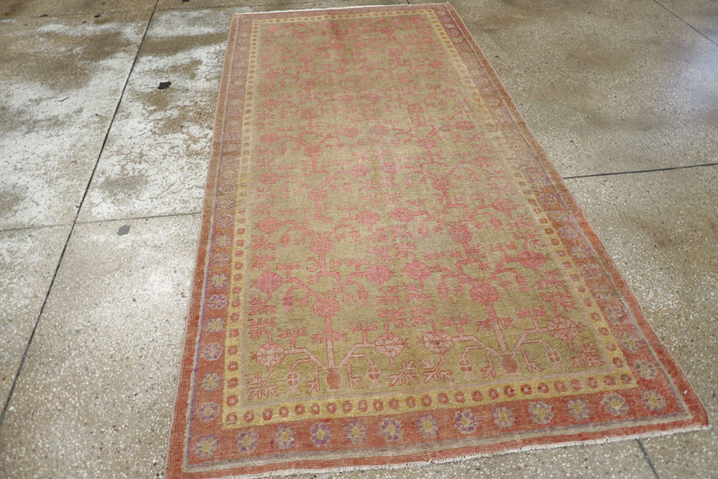 Vintage East Turkestan Khotan Rug, No.19990 - Gss