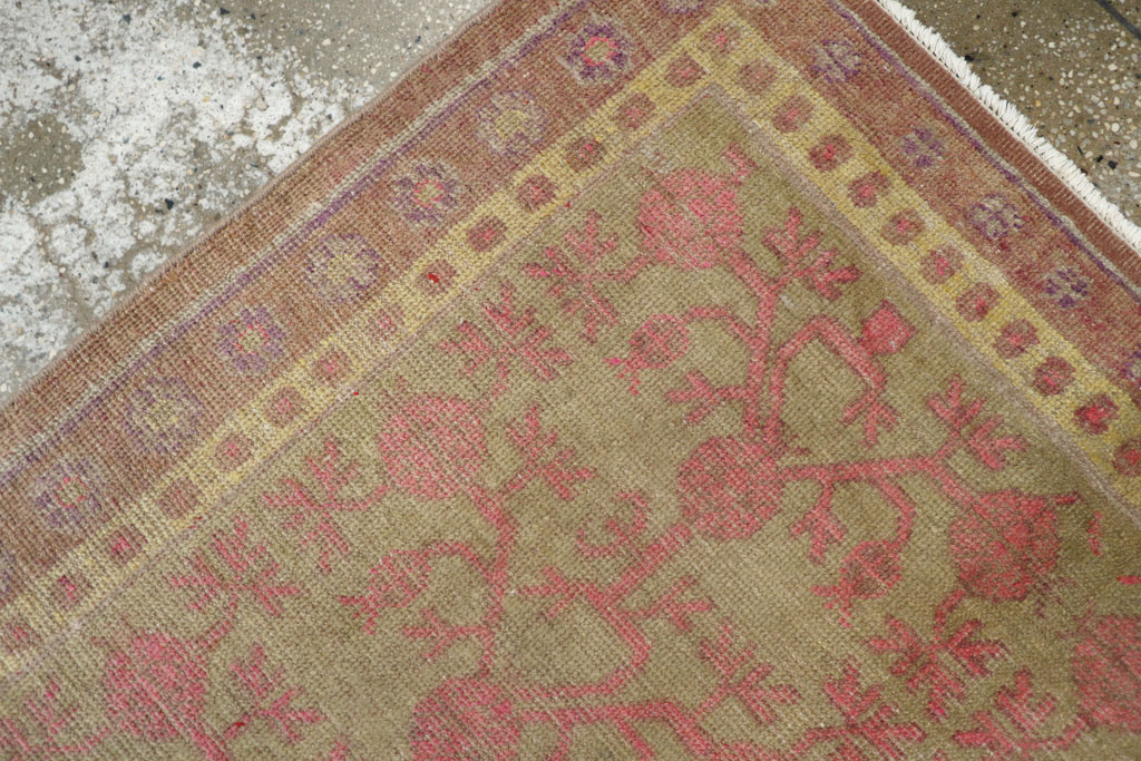 Vintage East Turkestan Khotan Rug, No.19990 - Gss