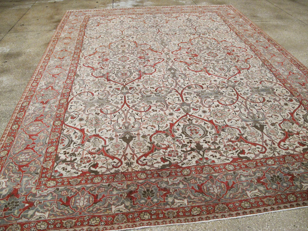 Vintage Persian Tabriz Carpet, No.20056 - Gss