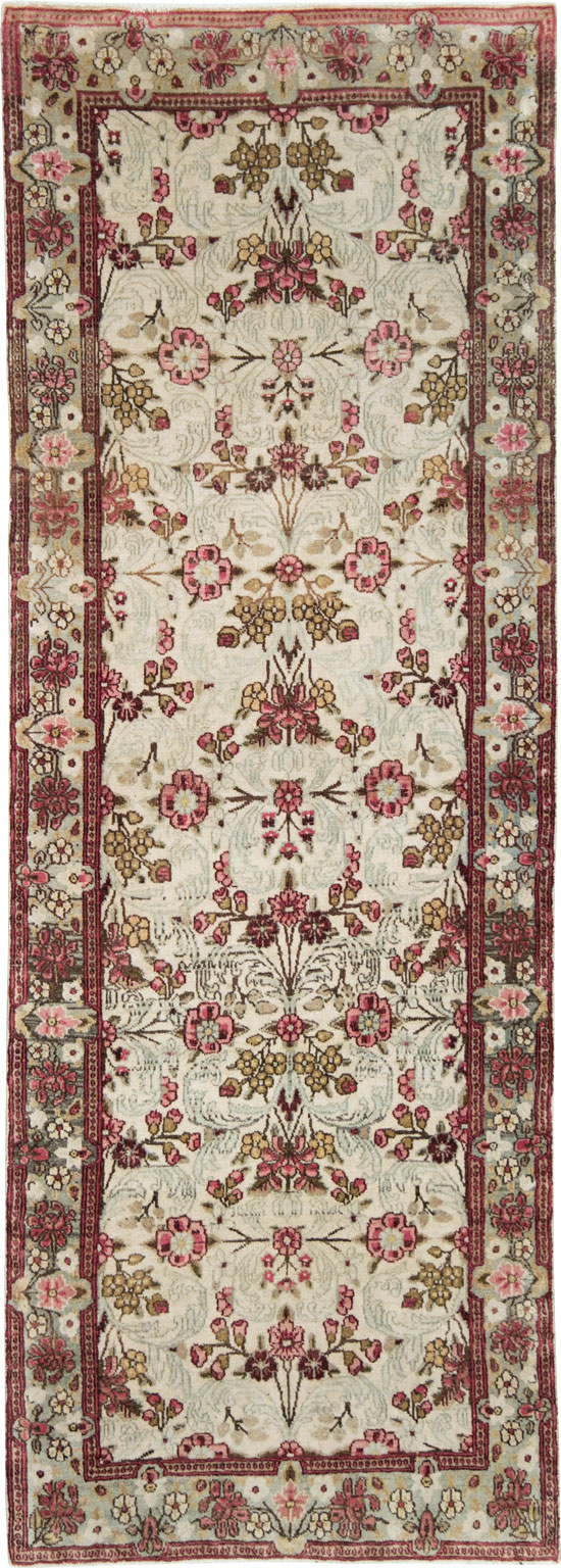 Vintage Persian Lavar Kerman Runner, No.20072 - Gss