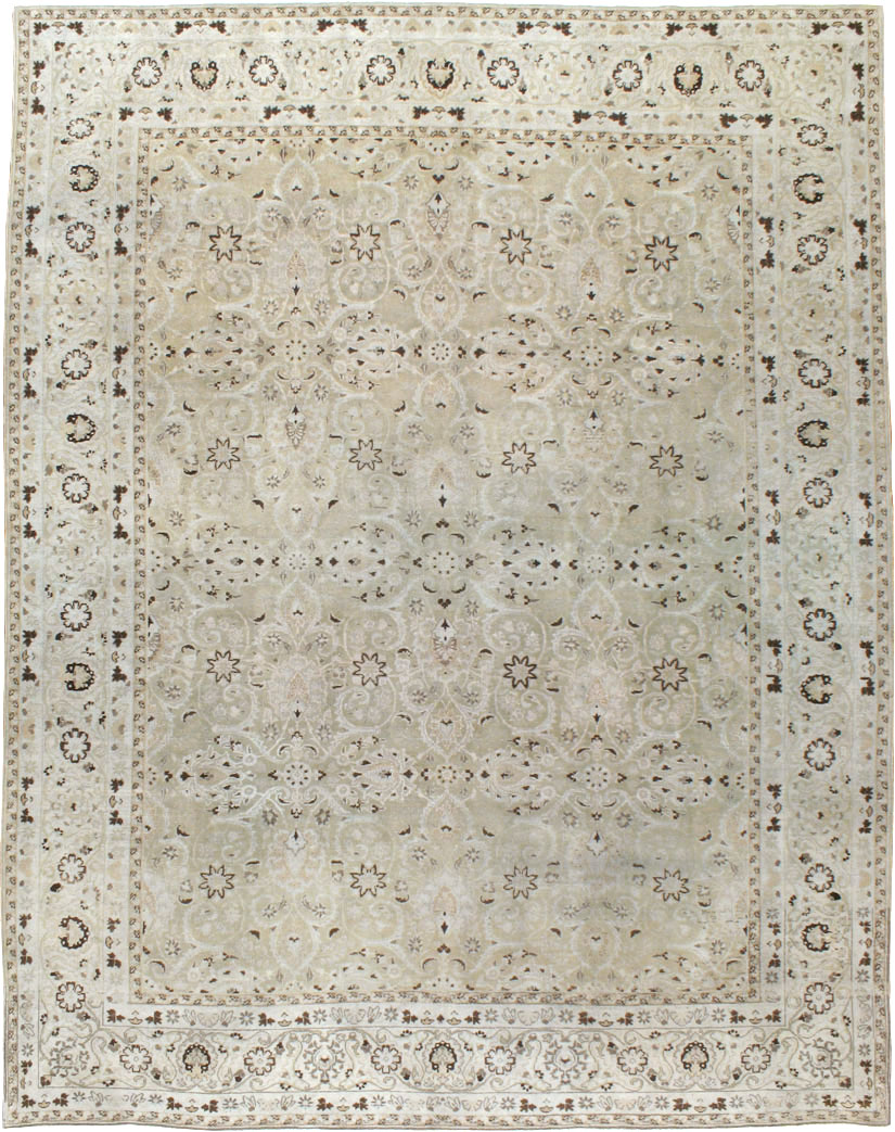 Vintage Persian Mashad Room Size Carpet, No.20082 - Gss