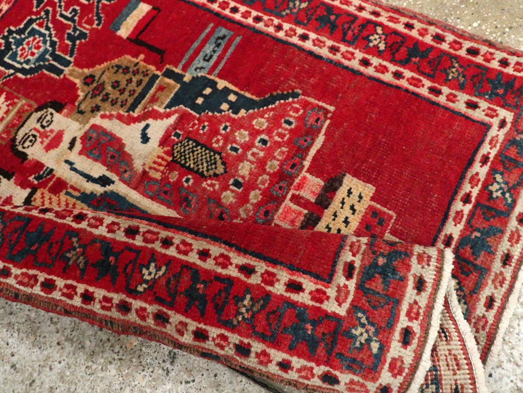 Antique Persian Heriz Pictorial Rug (Pair: 1 of 2), No.20091 - Gss