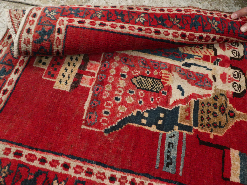 Antique Persian Heriz Pictorial Rug (Pair: 1 of 2), No.20091 - Gss