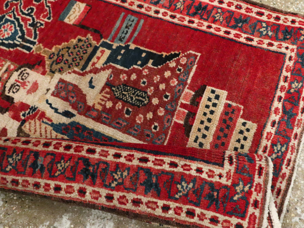 Antique Persian Heriz Pictorial Rug (Pair: 2 of 2), No.20092 - Gss