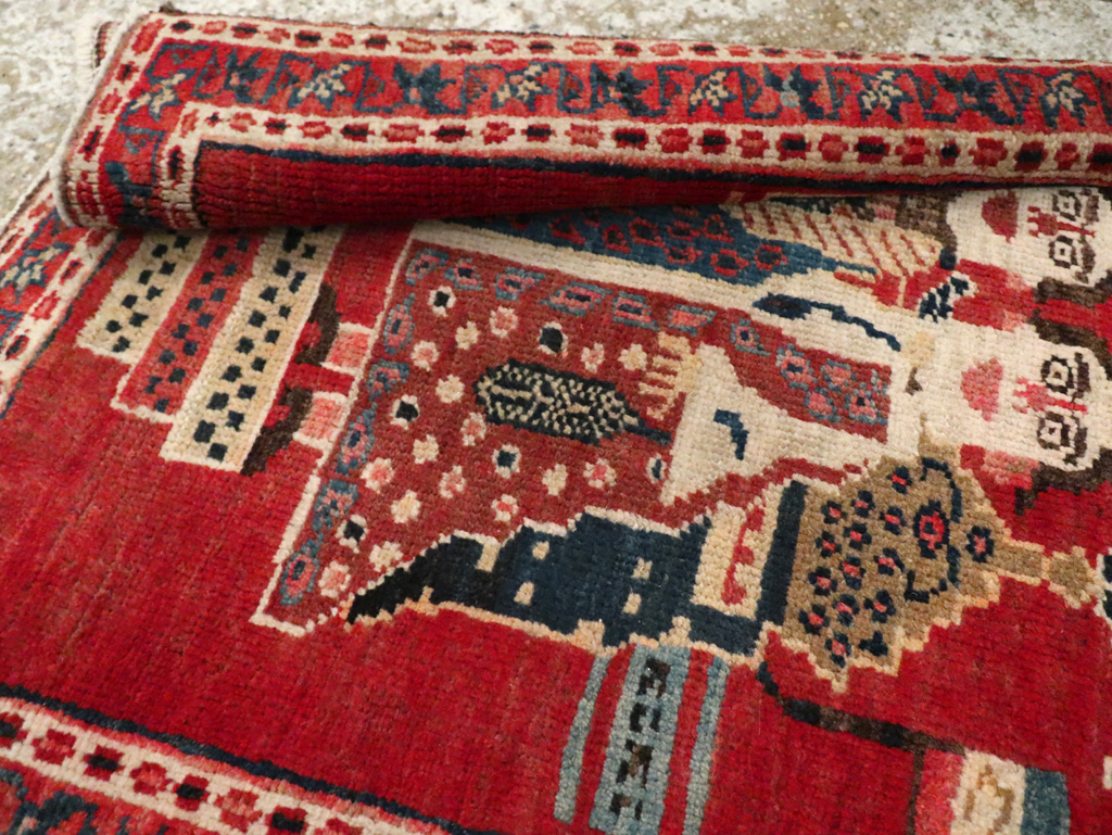 Antique Persian Heriz Pictorial Rug (Pair: 2 of 2), No.20092 - Gss