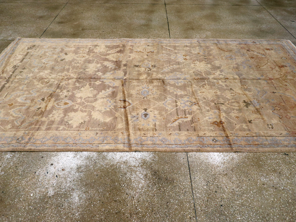 Antique Turkish Oushak Carpet, No.20093 - Gss