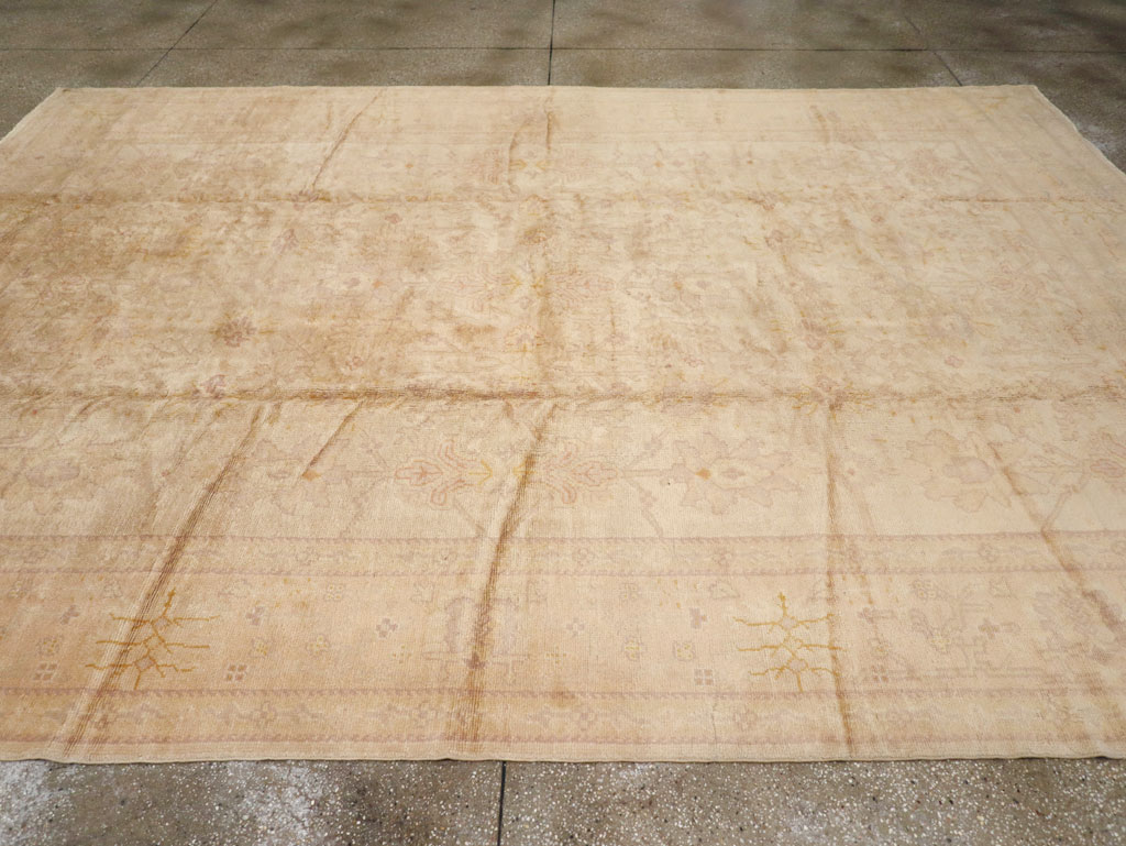 Antique Turkish Oushak Carpet, No.20105 - Gss