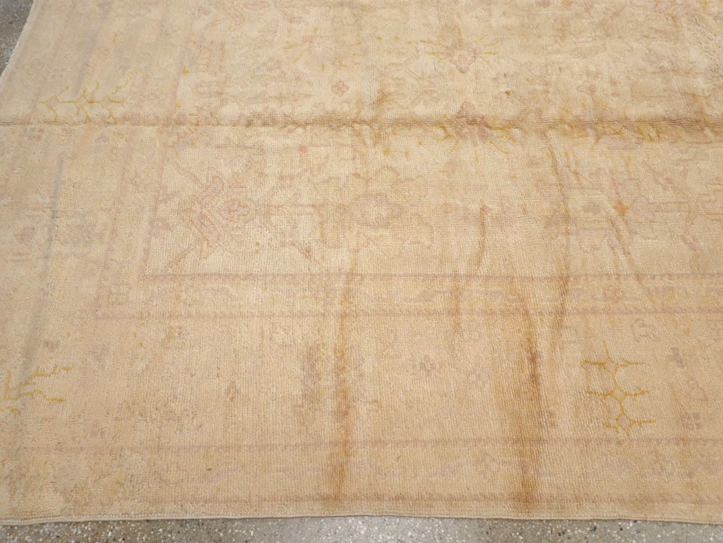 Antique Turkish Oushak Carpet, No.20105 - Gss