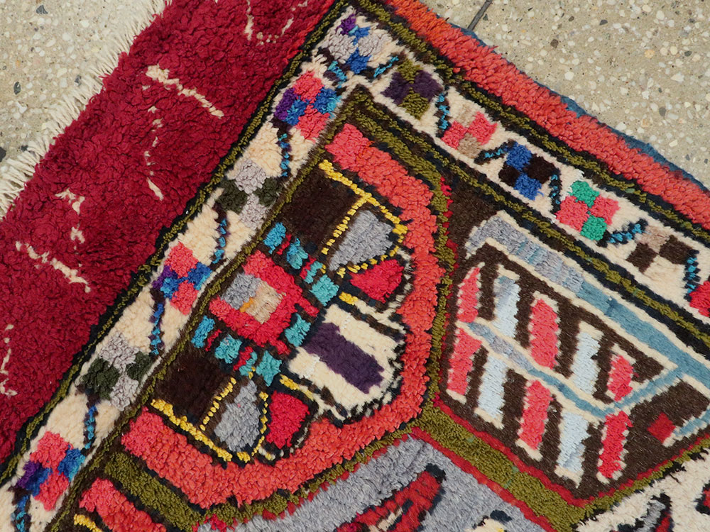 Vintage Persian Hamadan Rug, No.20107 - Gss