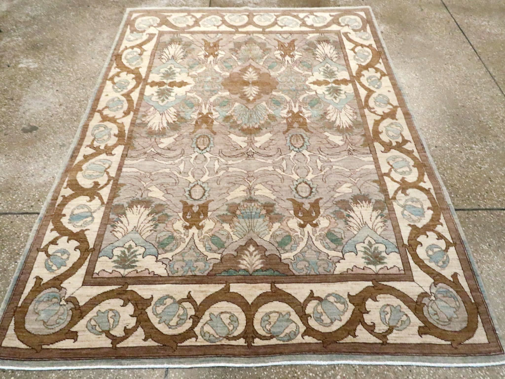 Modern Persian Tabriz Accent Rug, No.20111 - Gss