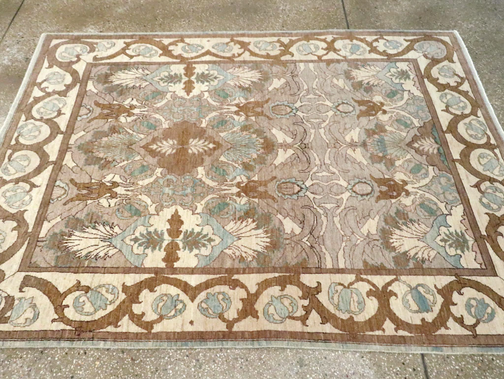 Modern Persian Tabriz Accent Rug, No.20111 - Gss