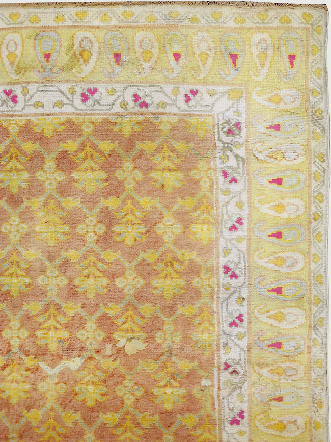 Vintage Indian Cotton Agra Rug, No.20114 - Gss