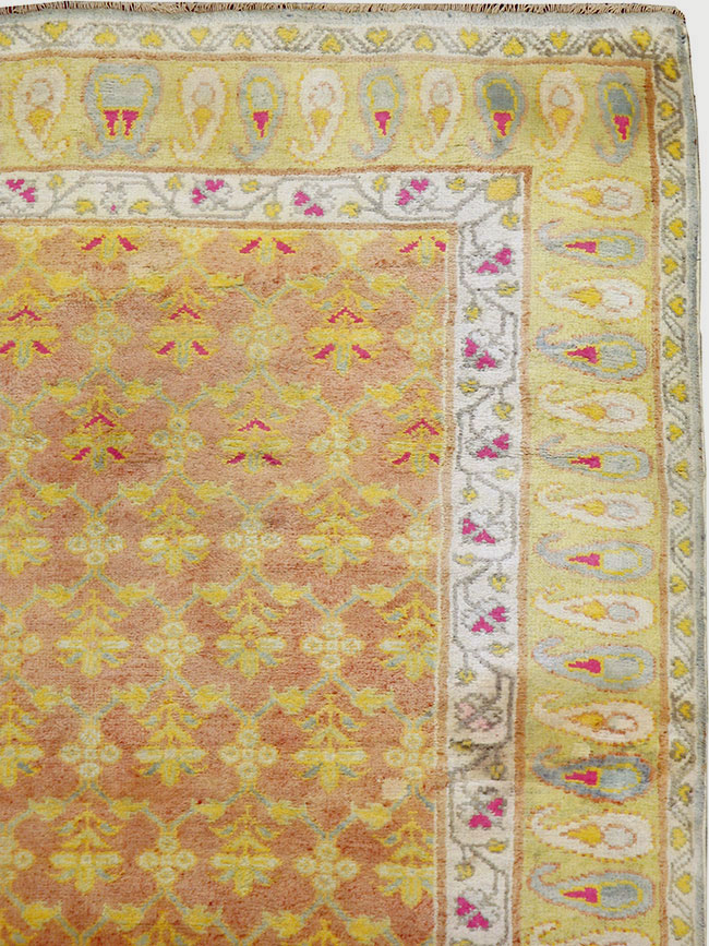 Vintage Indian Cotton Agra Rug, No.20114 - Gss
