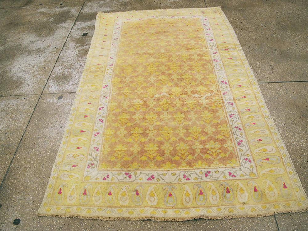 Vintage Indian Cotton Agra Rug, No.20114 - Gss