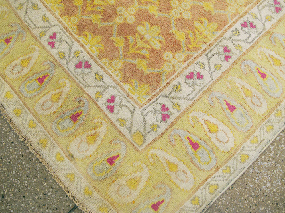 Vintage Indian Cotton Agra Rug, No.20114 - Gss