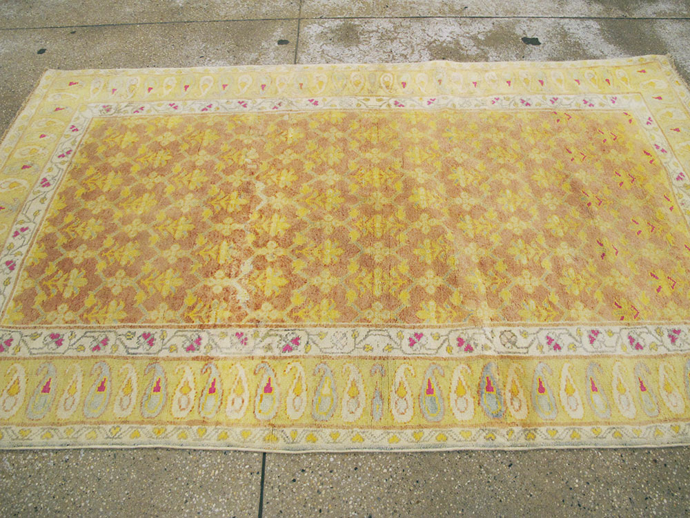 Vintage Indian Cotton Agra Rug, No.20114 - Gss