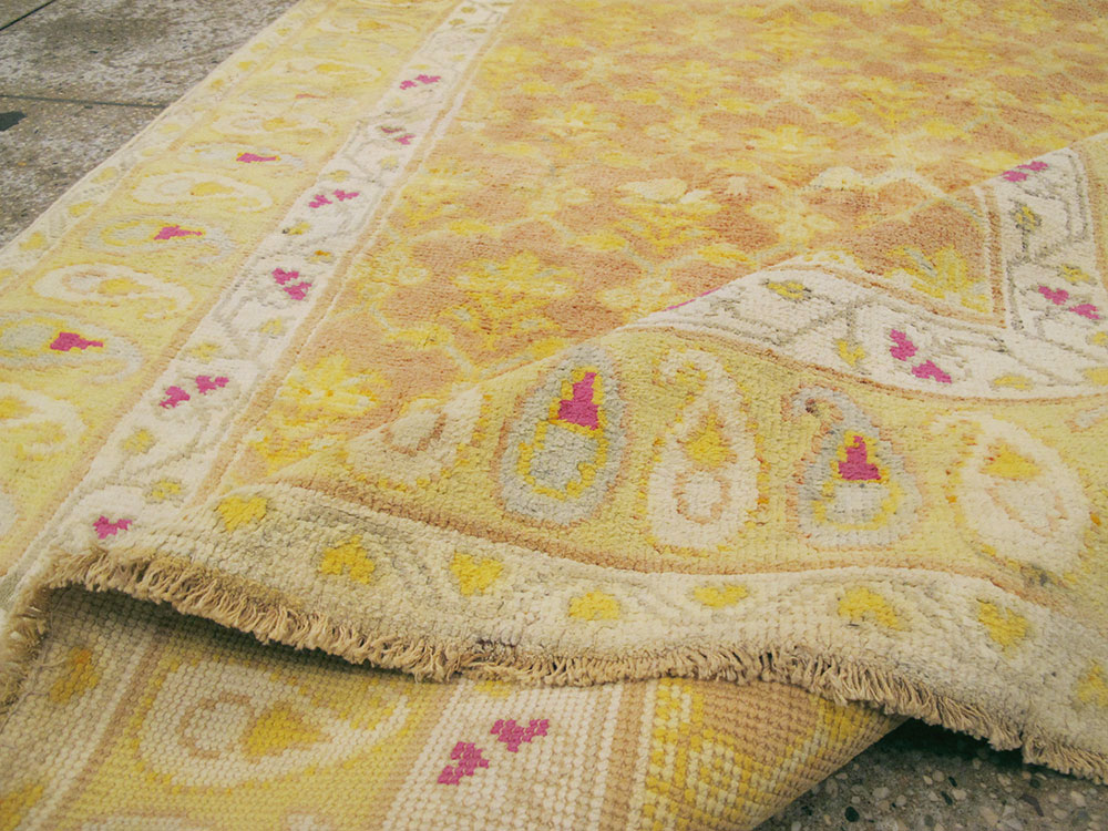 Vintage Indian Cotton Agra Rug, No.20114 - Gss