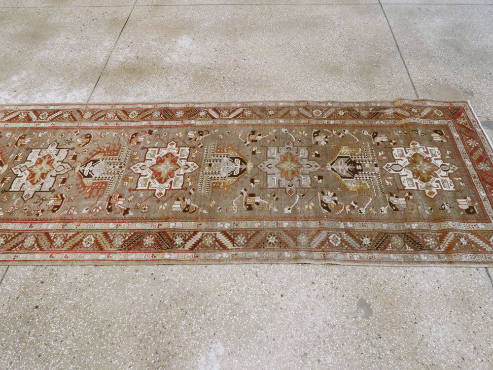 Antique Persian Heriz Runner, No.20130 - Gss