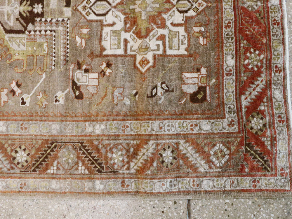 Antique Persian Heriz Runner, No.20130 - Gss