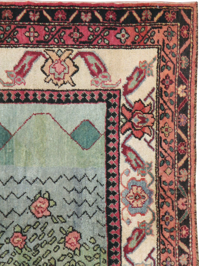 Vintage Caucasian Karabagh Pictorial Rug, No.20152 - Gss