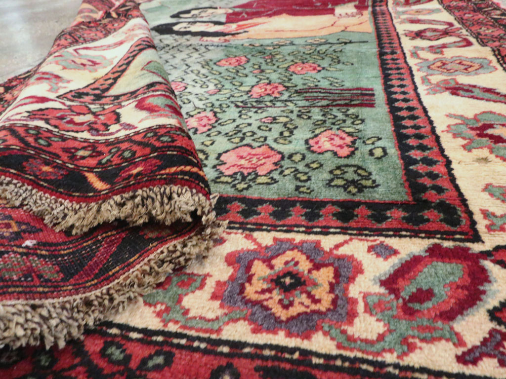 Vintage Caucasian Karabagh Pictorial Rug, No.20152 - Gss