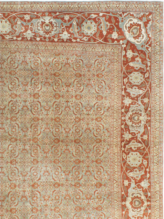 Antique Persian Tabriz Carpet, No.20176 - Gss