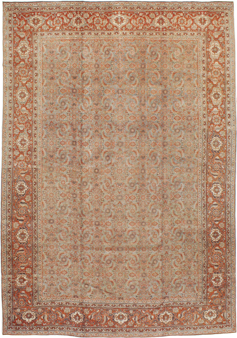 Antique Persian Tabriz Carpet, No.20180 - Gss