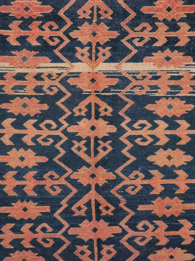 Antique East Turkestan Kirghiz Carpet, No.20197 - Gss