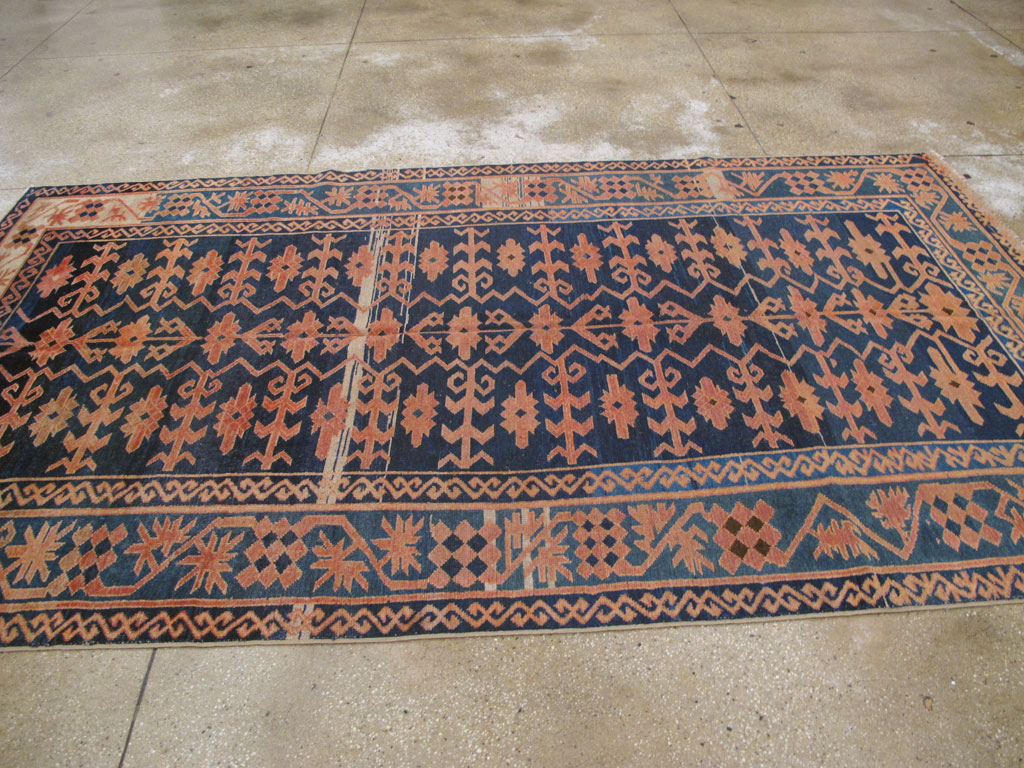 Antique East Turkestan Kirghiz Carpet, No.20197 - Gss