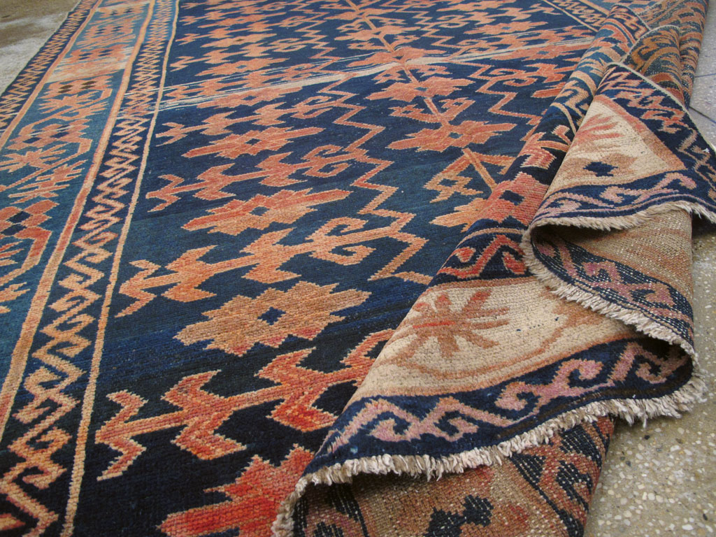 Antique East Turkestan Kirghiz Carpet, No.20197 - Gss