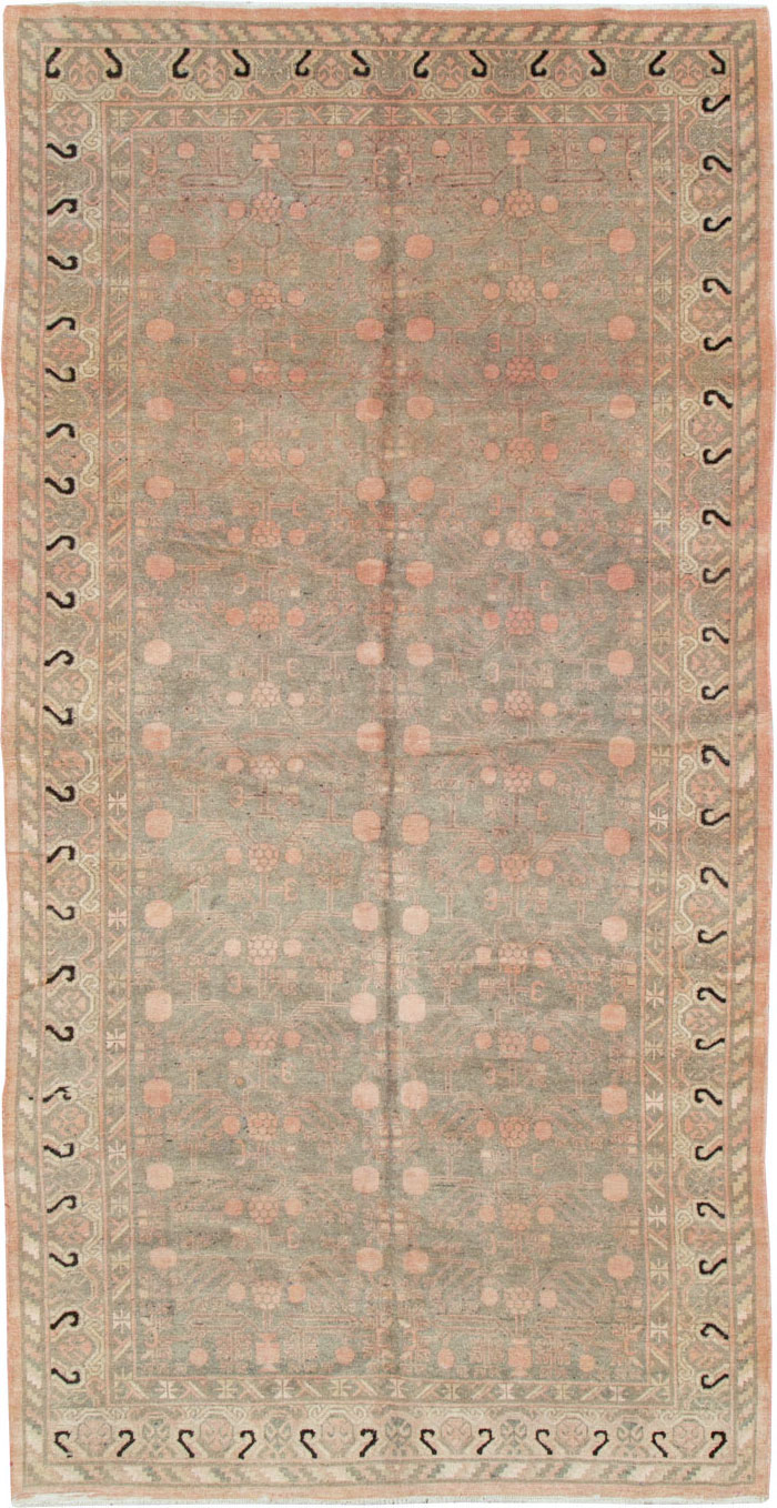 Vintage East Turkestan Khotan Carpet, No.20210 - Gss