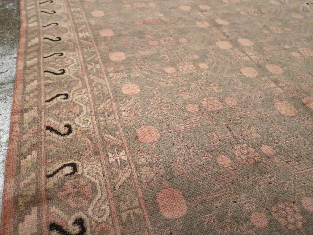 Vintage East Turkestan Khotan Carpet, No.20210 - Gss