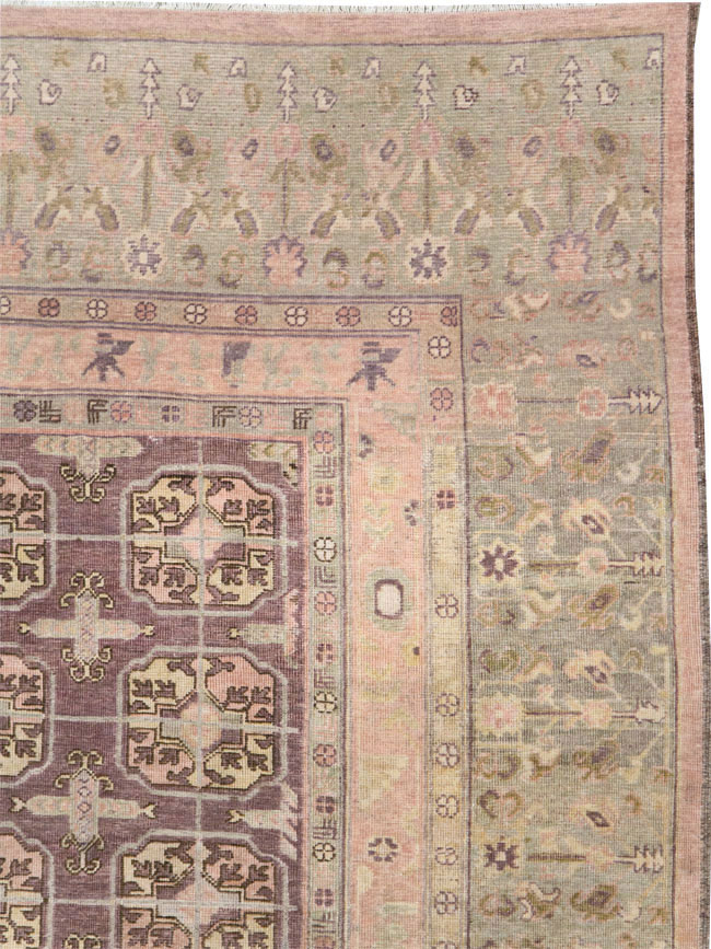 Antique East Turkestan Khotan Room Size Carpet, No.20211 - Gss