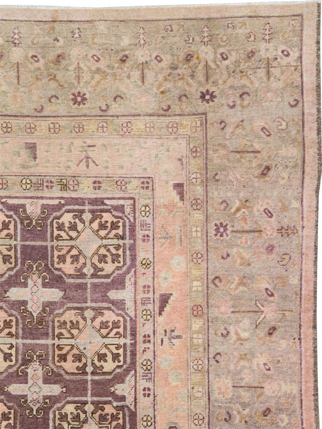 Antique East Turkestan Khotan Room Size Carpet, No.20211 - Gss
