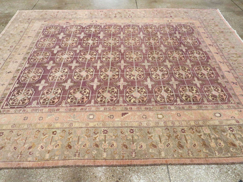 Antique East Turkestan Khotan Room Size Carpet, No.20211 - Gss