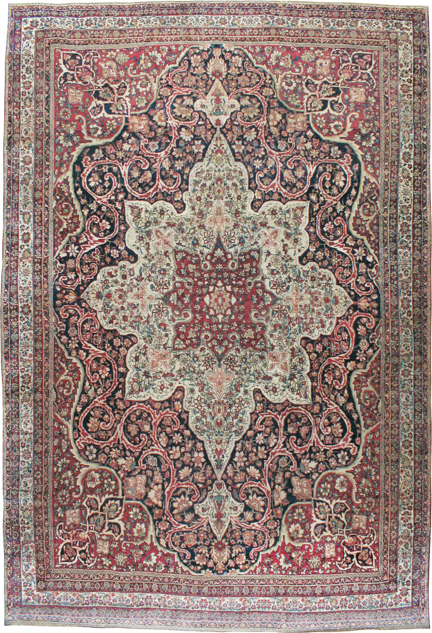 Antique Lavar Kerman Carpet, No.20226 - Gss
